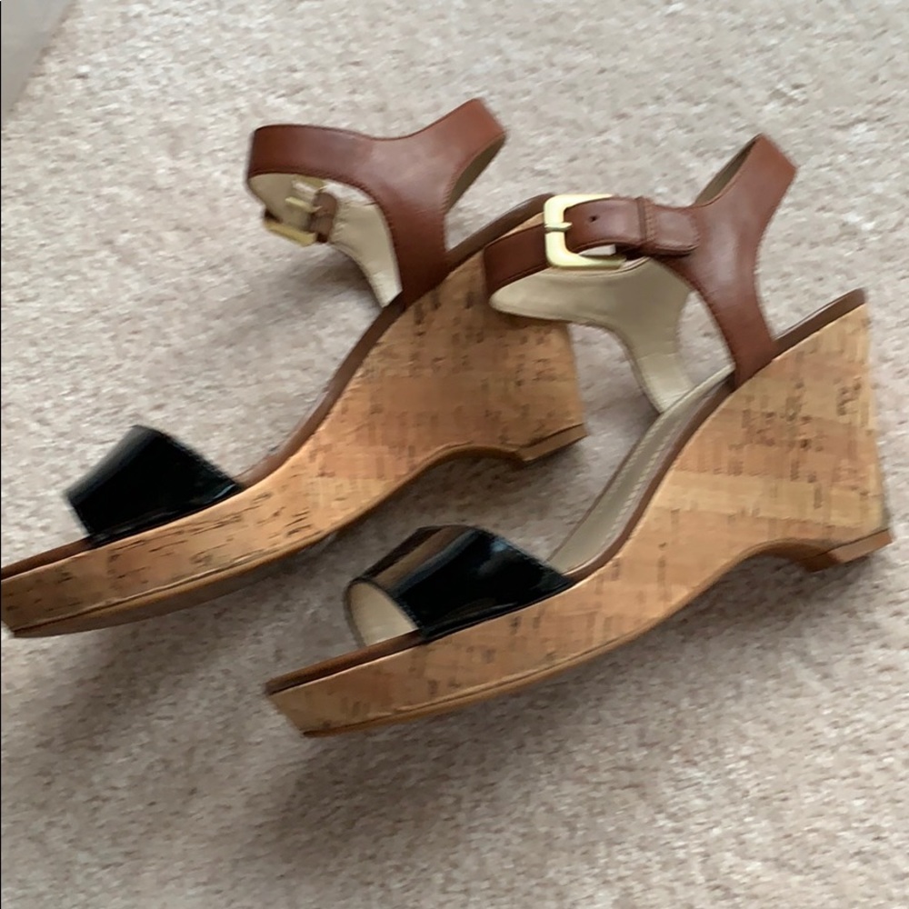 Ellen Tracy Patsy Leather/ Cork Heels - image 2